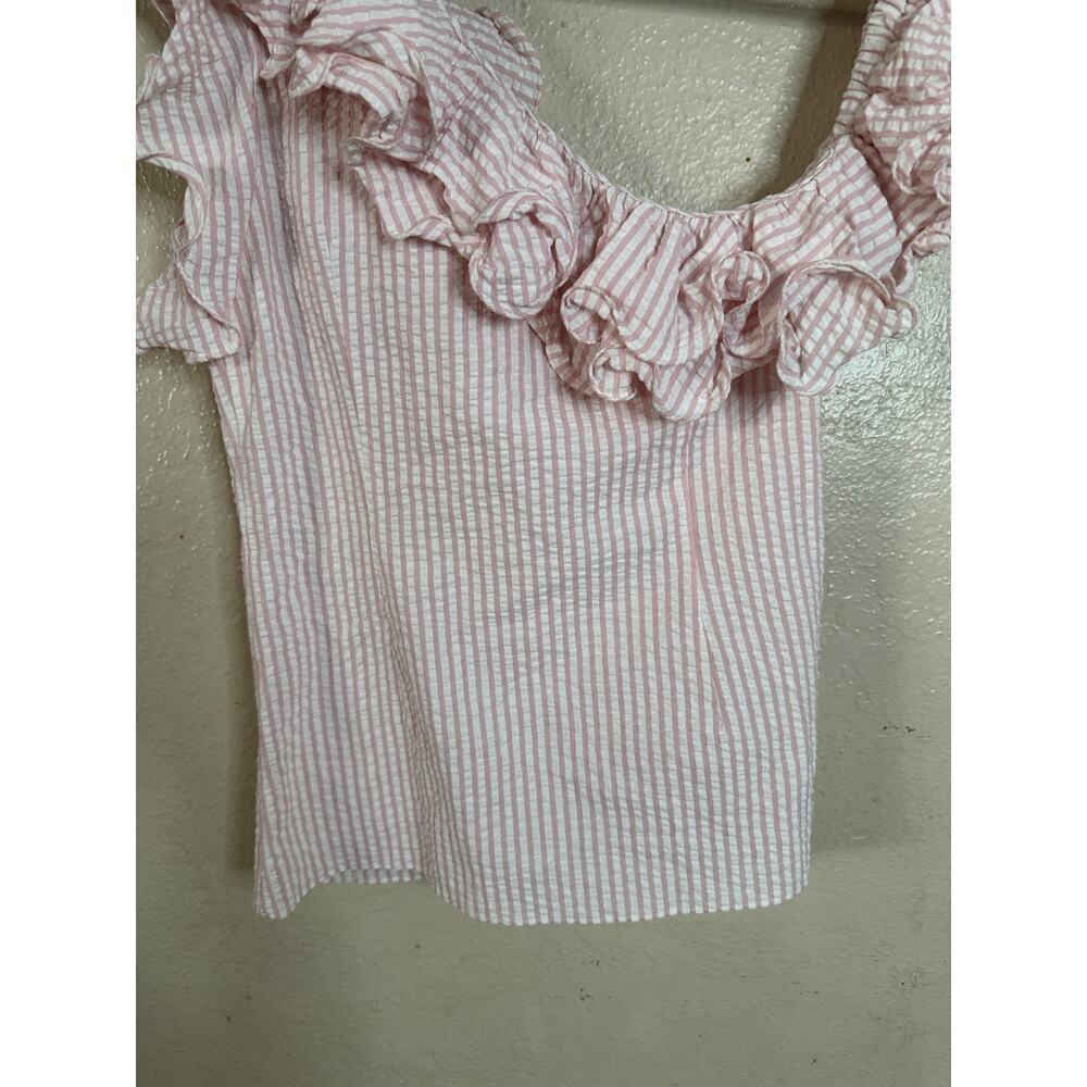 Petersyn Arabella Roseseer Ruffle One Shoulder Top Womans Small - Picture 5 of 8